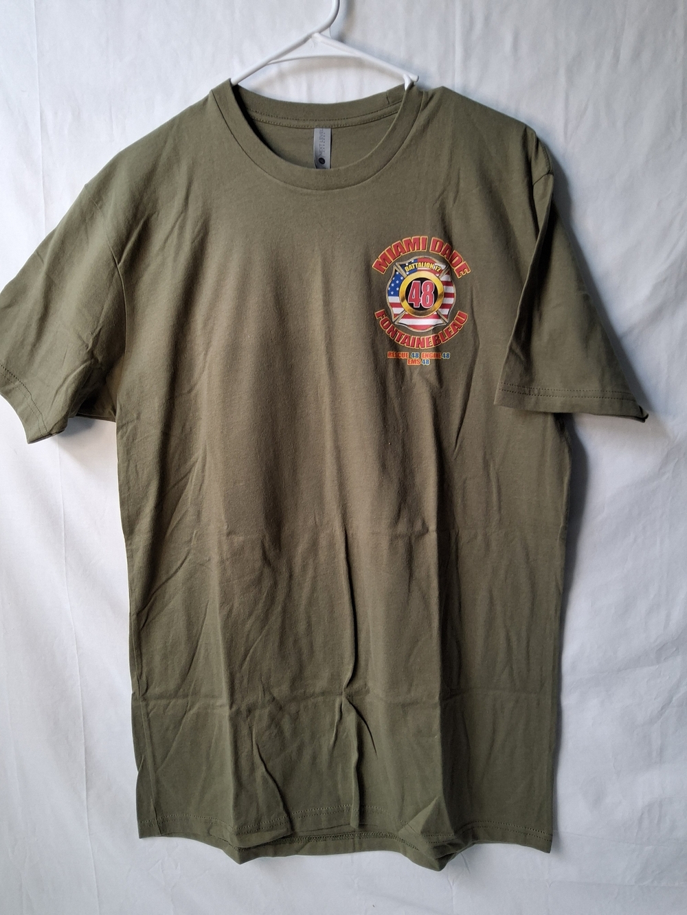 Next Level Apparel Olive Green Short Sleeve Graphic Tee